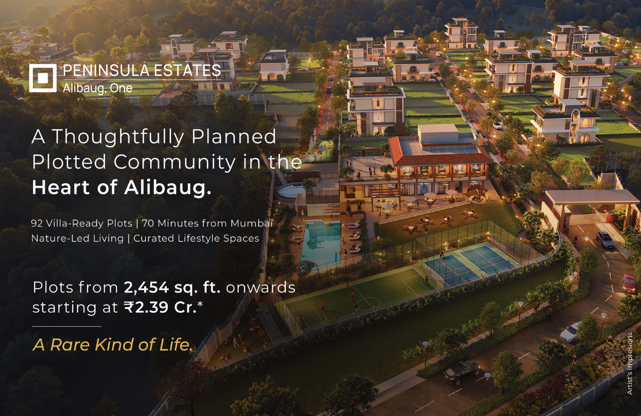 Alibaug One — 92 premium coastal residential plots in an 11-acre gated community near Mandwa Jetty, Alibaug, just 20 minutes from Mumbai