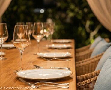 Alfresco dining area
